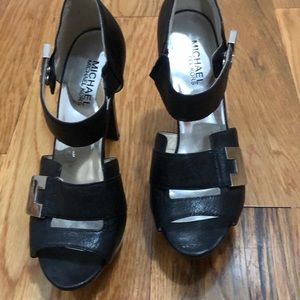 Michael Kors black leather heels.